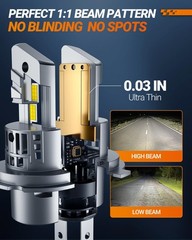 Sealight S1-Pro H4/9003/Hb2 Fog Kit 30000Lm 6500K White H4 System 1600Ft Beam