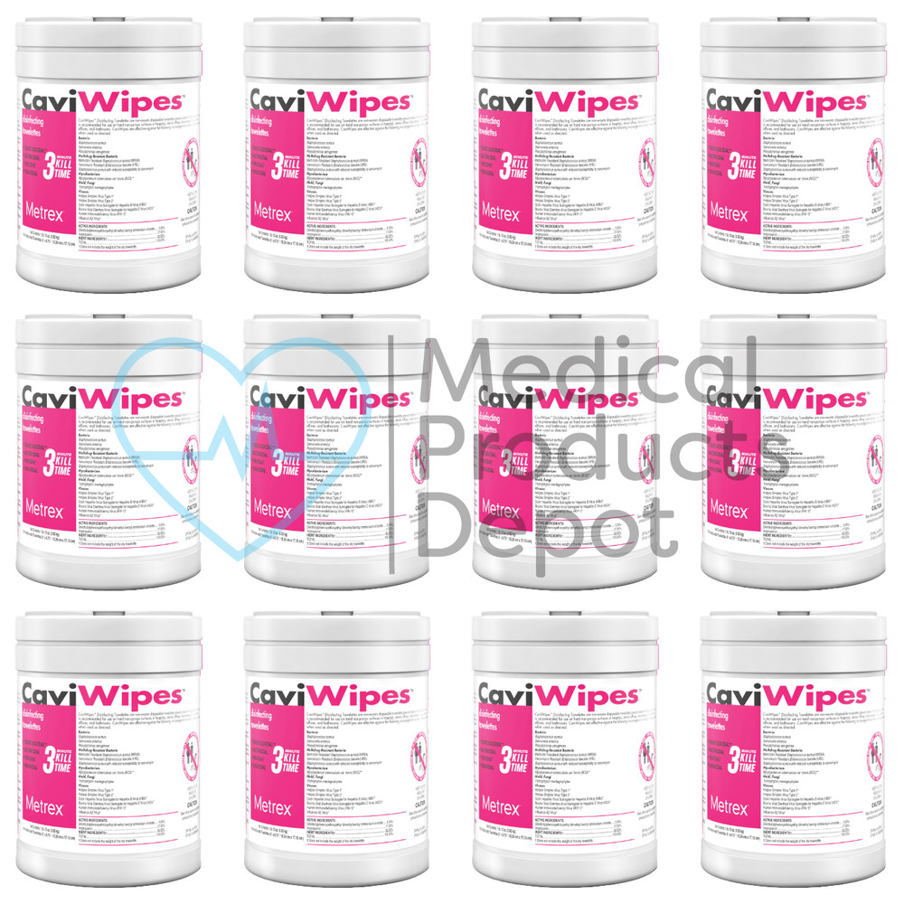 Metrex Disinfecting CaviWipes, 6″ x 6.75″, 160 per Can – Case of 12 Canisters