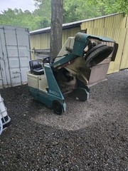 Tennant 6400 “LP Gas ” Ride On Parking lot Sweeper .