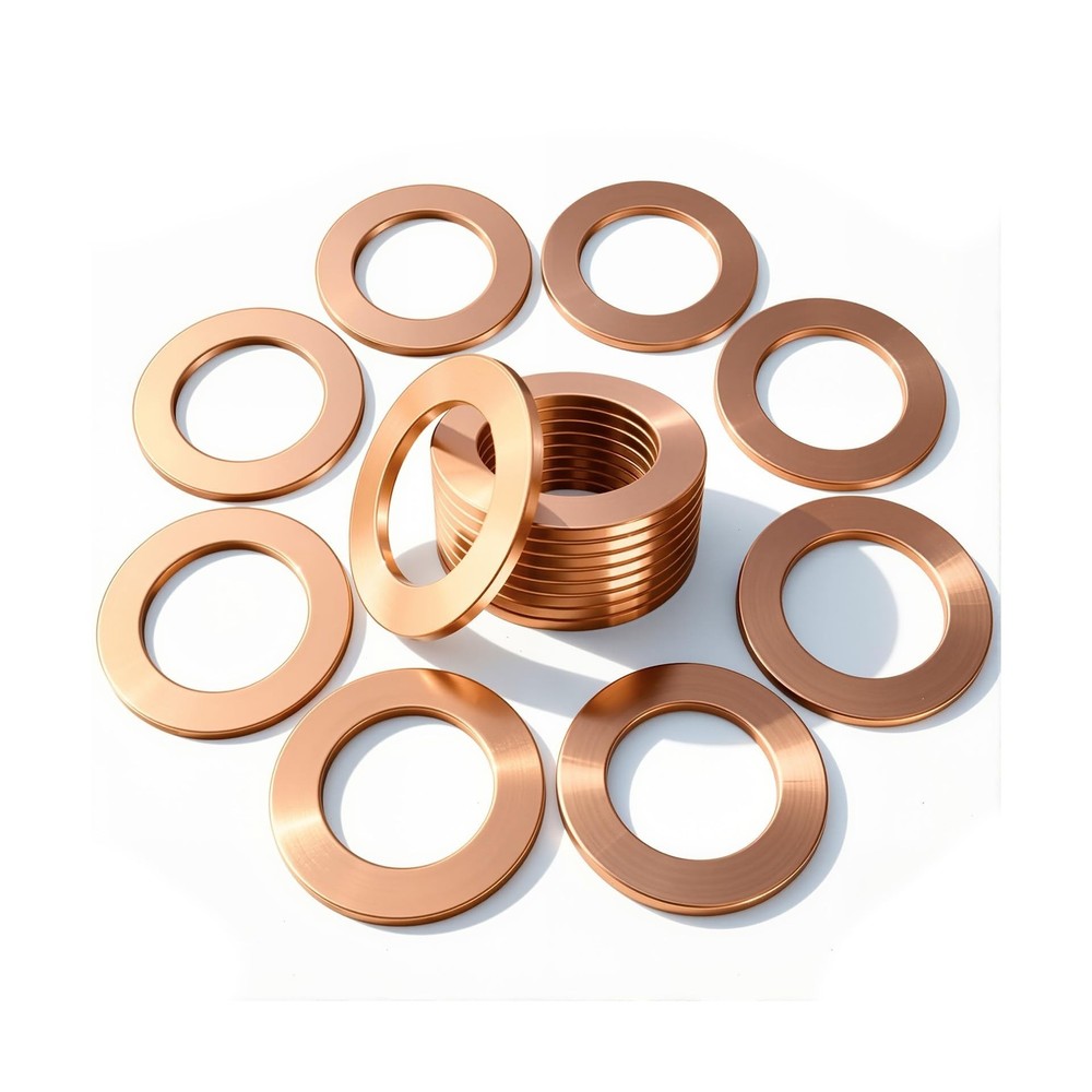 15 PCS Dcoecue Oil Drain Plug Gasket Washer, M14 Copper Crush Washers, Compat…