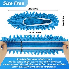 MAQIHAN 10 Mop Slippers for Floor Cleaning – Size 8 Socks Women 8