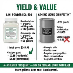 Hypochlorous Acid Granules 1-Pound Commercial Disinfectant 56-112 Gallons