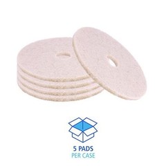 Boardwalk Natural Hog Hair Burnishing Floor Pads, 21″ Diameter, Tan, 5/Carton