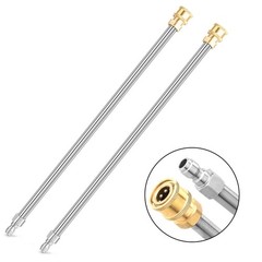 Pressure Washer Extension Wand, 2 Pack 17 Inch 17 inches, silver, yellow