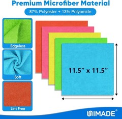 Microfiber Cleaning Cloth, 20 Pack Reusable Microfiber Towels for Cars L