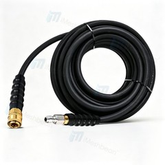 50ft Pressure Washer Hose 4000 PSI Non-Marking Gray With Couplers 275F 3/8″