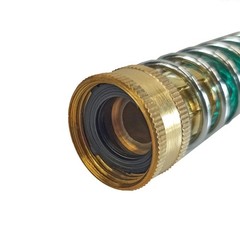 Hourleey Garden Hose Protector, Extension Adapter with Coil 2 Pack, Gold