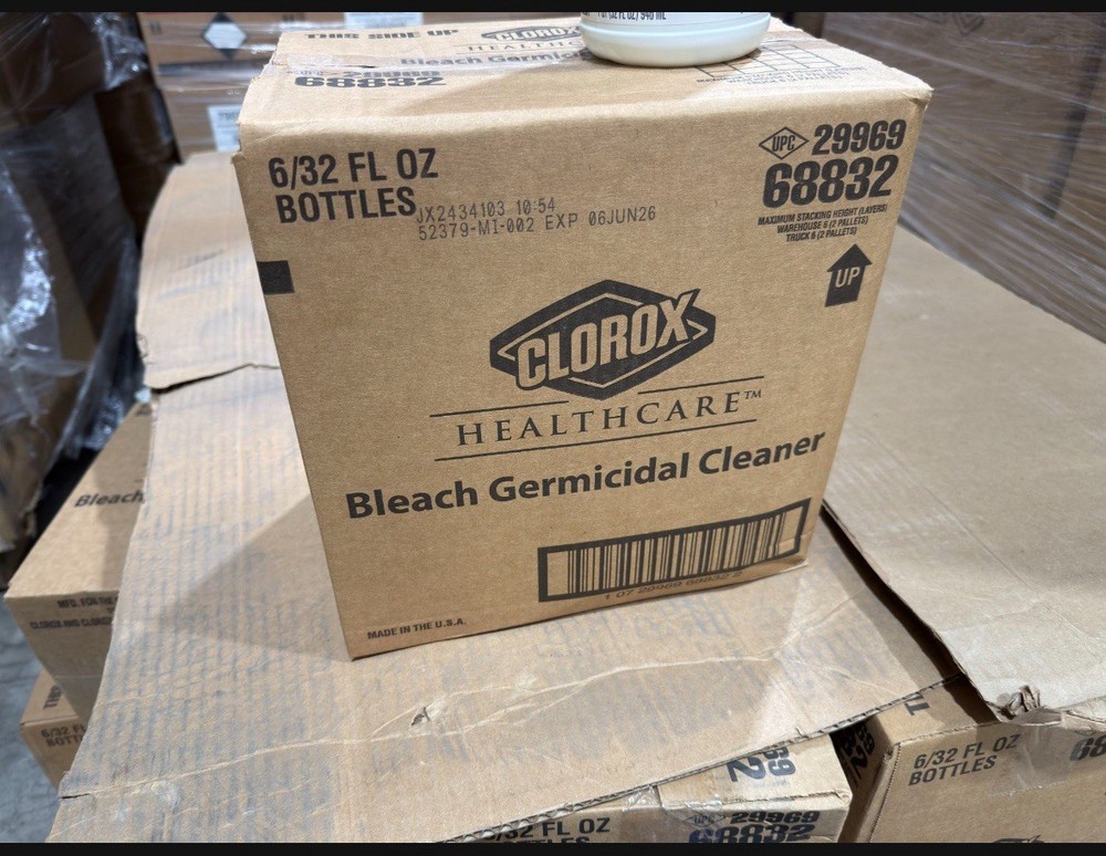 Clorox Healthcare Bleach Germicidal Cleaner, Disinfectant, 32 FL OZ Lot Of 6 New