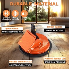 REXBETI Floor Gap Fixer Tool, Plank Repair Kit, 45°Striking Face, Orange