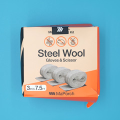 MaPorch Steel Wool Mouse Hole Filler – 3 Pack, 3.2 in x 7.5 ft – Metal Mesh …