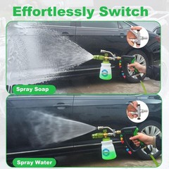 DUSICHIN Foam Cannon Pressure Washer Gun+Foam Cannon+Dual Connector+Nozzle