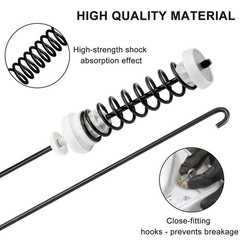 W10780048 Washer Suspension Rod Kit 23.6 x 1.2 x 1.1 inches, Black-and-white