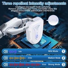 Seozio 2026 Upgraded Ultrasonic Pest Repeller 6 Pack Mouse Repellent Indoor