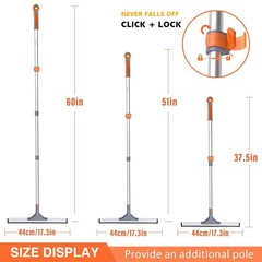 Eazer Floor Squeegee for Floor Heavy Duty Scrubber with Extendable 60 Aluminum