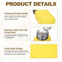 3Pcs 250ml/8.4oz Solvent Alcohol Dispenser for Acetone Cleanser, Yellow