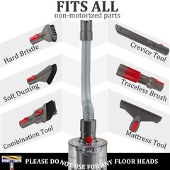 Attachments Kit for Dyson V15 V15s V9 V8 V11 V12 AA:Hose Attachment Kit, Gray
