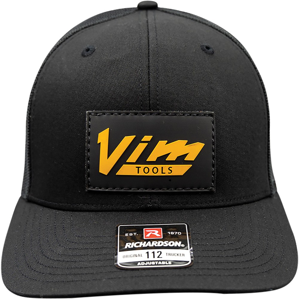 BLACK VINTAGE PVC HAT, ORANGE VIM & 1931 LOGO – 3 Each VIM-PVCVNTG-BK