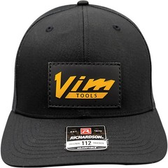 BLACK VINTAGE PVC HAT, ORANGE VIM & 1931 LOGO – 3 Each VIM-PVCVNTG-BK
