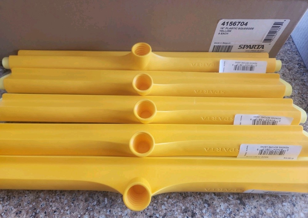 SPARTA 4156704 18in Double Foam Floor Squeegee Yellow 6 Pack NEW
