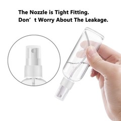 ZEROFIRE 2 Pack Spray Bottles 1oz Clear Plastic Empty 1 Ounce, 2