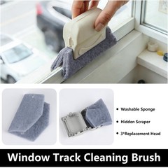 Window Cleaner Set, 17Pcs Door Tracks Groove Crevice Cleaning Colors