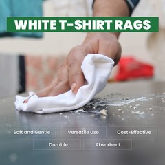 White Knit T-Shirt Cotton Rags-1000 lbs. Pallet 40×25 lbs -Multipurpose Cleaning