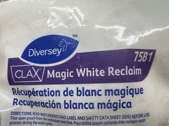Diversey Clax 75B1 White Reclaim Fabric Stain Remover 1 lb (1 Bag)