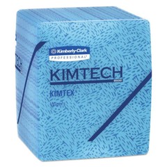 KIMTECH WIPES Blue – Oil, Grease & Ink Cloths, Quarter-Fold, 12-1/2 in. x 12 