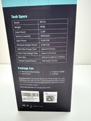 Solar Bug Zapper Mosquito Killer UV Light Camping Lantern USB Rechargeable