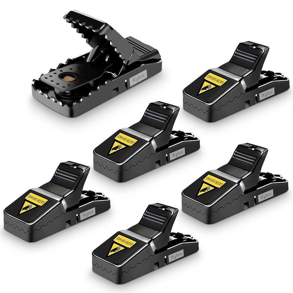Mouse Trap, Mice Traps That Work Best Snap for 6 Pack Traps, Black