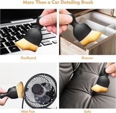 Interior Detailing Brush with Ultra Soft Bristles for Dashboard, A Size: 1pack