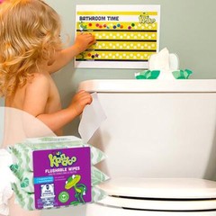 Kids Sensitive Flushable Cleansing Wet Wipes Potty Training Aid 240 Wipes