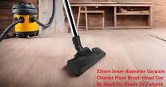AOMUCH Vacuum Cleaner Floor Brush Tool, 1.25″ Inner Diameter：1.25inch, Black