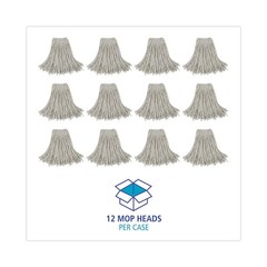 Boardwalk 2024CCT #24 Cut-End Cotton Wet Mop Head – White (12/CT) New