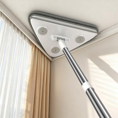 Long Handle Wall Mop & Baseboard Cleaner, 3-in-1 Cleaner White and Gray