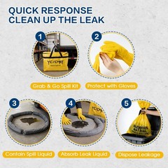 YCXCMAT Universal Spill Kit – Portable Clean Up for 1 Pack