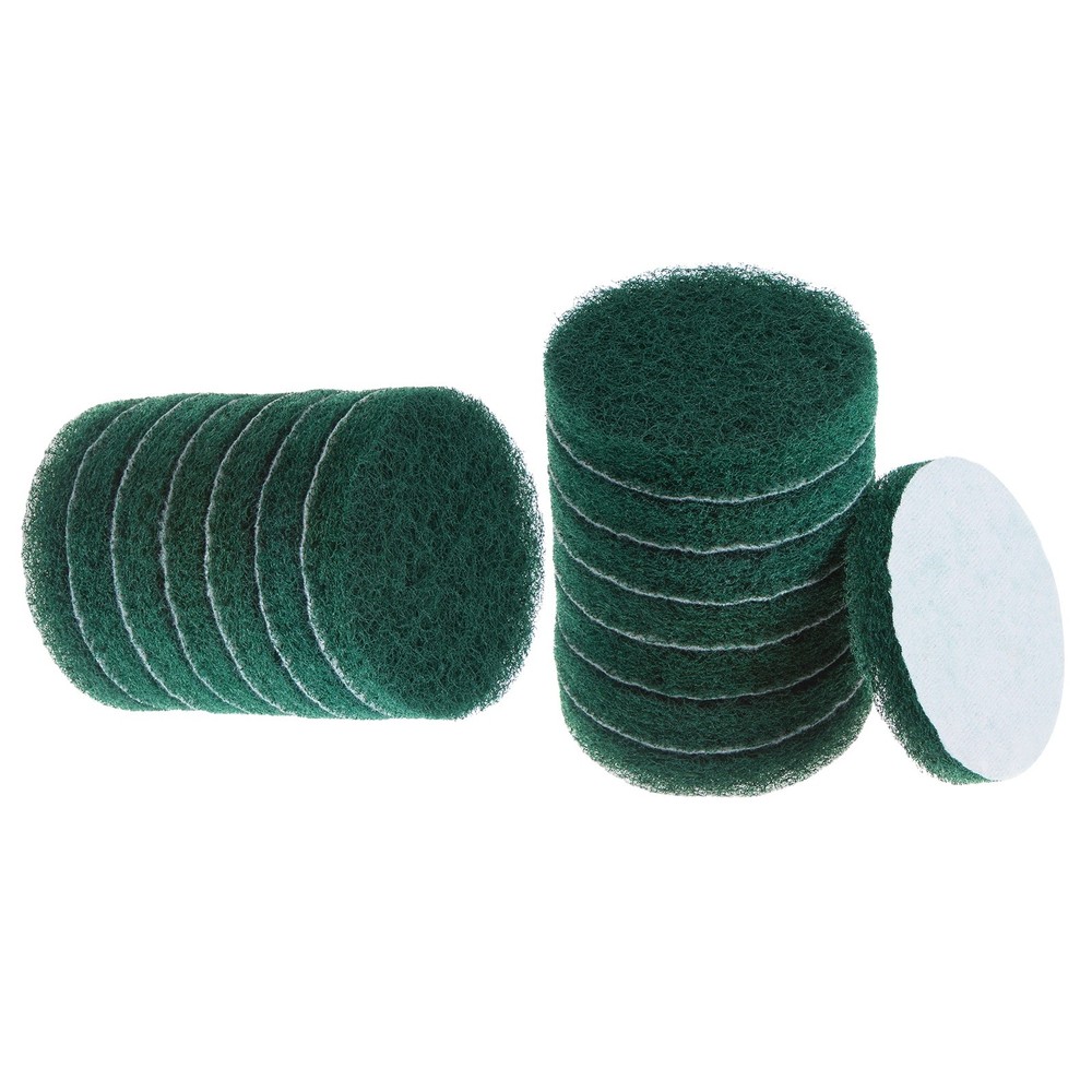 15X Drill Power Brush 4″ Tile Scrubber Scouring Pads 180-240 Grit
