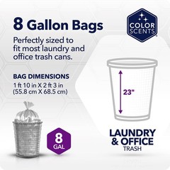 Color Scents 8 Gallon Medium Trash Bags Scented Garbage Bags For Laundry Office