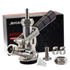 Keg Coupler, Sankey D Tap with 304 Stainless Steel Probe, Black