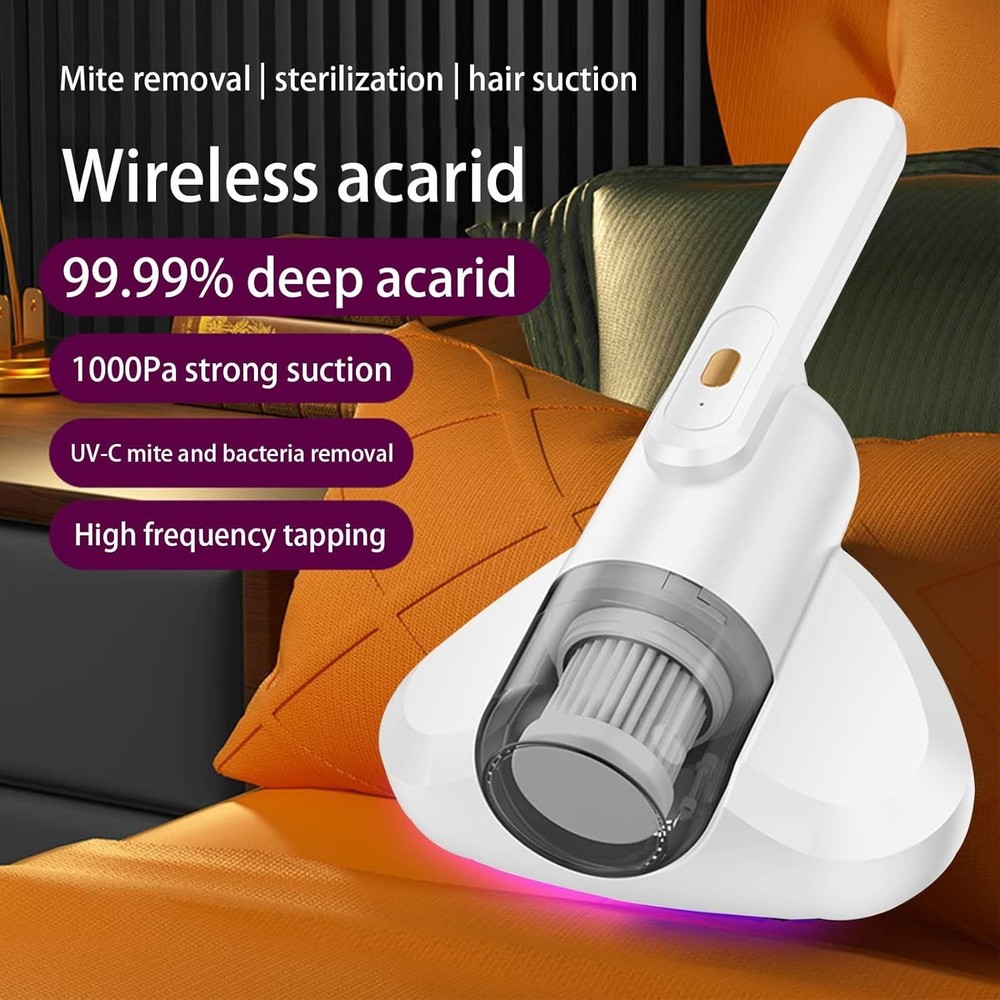 Handheld Mite Remover Home Bed Mattress Vacuum Sofa Cleaner Charging UV Cleaner