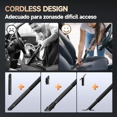 Car Vacuum Portable Cordless, Foldable Handheld Vacuum with Brushless Motor, …