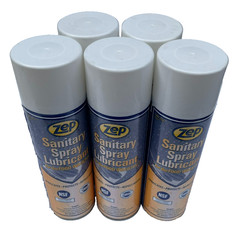 Zep Sanitary Spray Lubricant for The Food Industry NSF, Repels Water (Lot of 5)