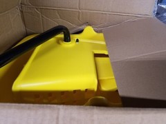 Genuine Joe 35 QT Side Press Mop Bucket Wringer Combo- Casters – 21″ x 16″ x 14″
