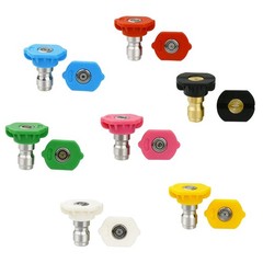 7 Pcs 7 Color Pressure Washer Spray Nozzle Tips 1/4 Inch 0.9 inches, Colour