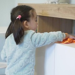 nunukids Toddler Cleaning Set – Realistic Child-Size, Orange, White