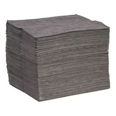 Spilltech Sorbent Pad, 31 gal, 15 in x 19 in, , Gray, 200 PK GPB200S Spilltech