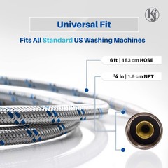 6ft, Stainless Steel (if ‘color’ is allowed to include material types,…
