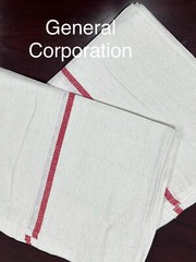 300 Pieces New Center Red Striped Herringbone Kitchen Towels