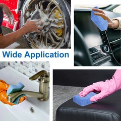 8pcs Microfiber Car Wash Sponge 4.7″x3.2″ Non-Scratch Foam Applicator Blue