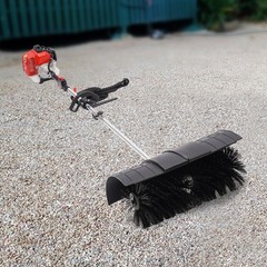 52cc Handheld 2.3HP Gas Power Sweeper Broom Lawn Driveway Walkway Snow Clean EPA